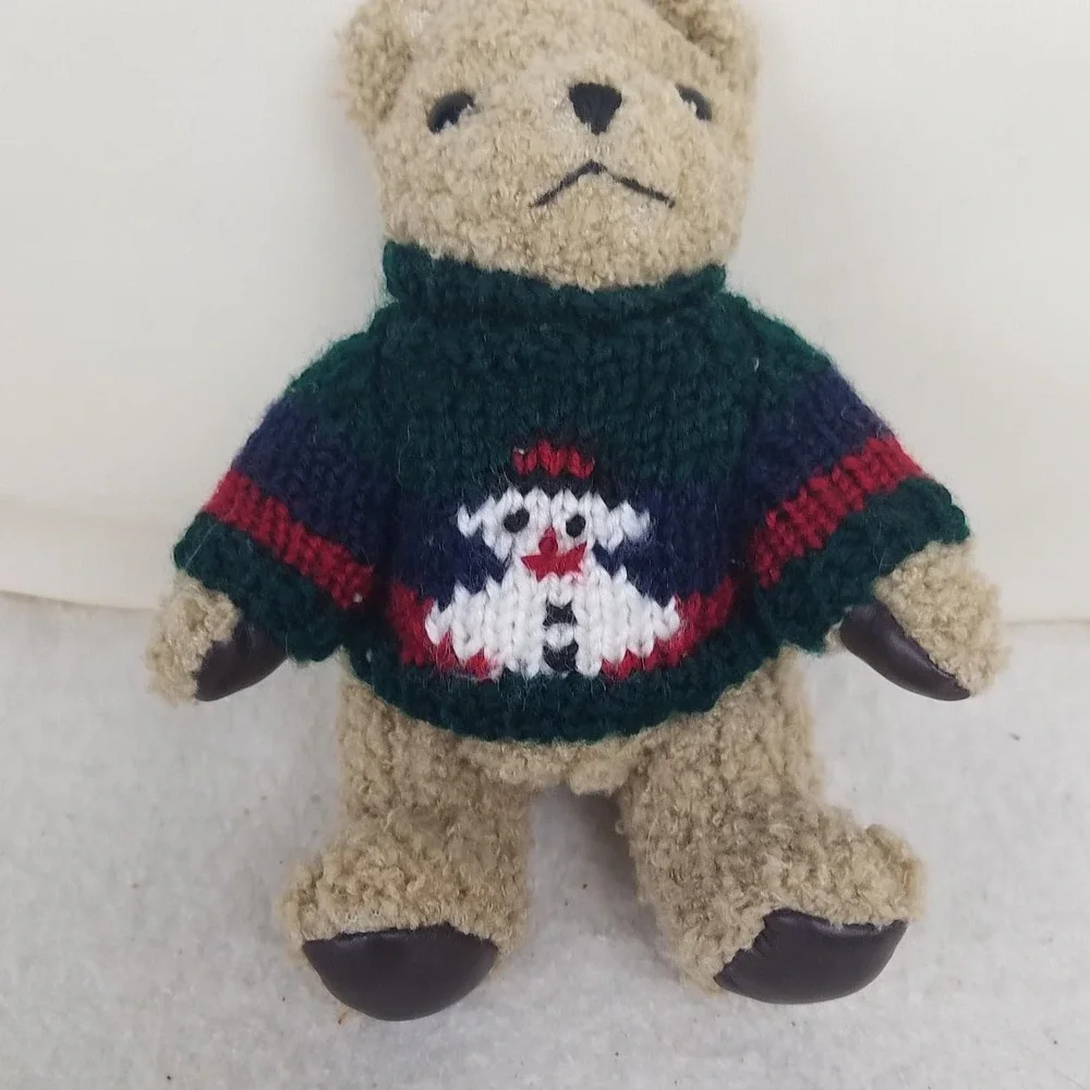 Teddy Bear Plush Stuffed Toy Red white blue Sweater Tan Hugfun International 6